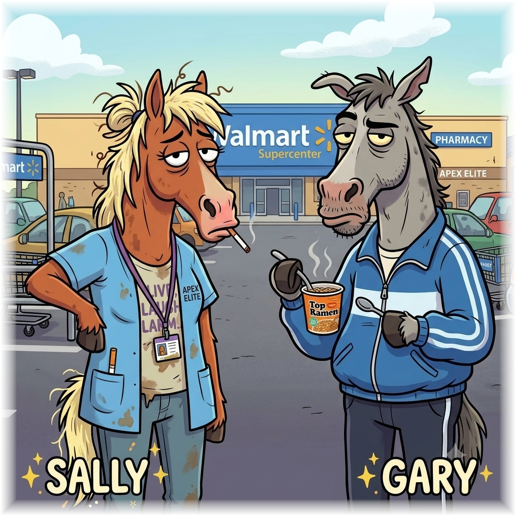 Sally and Gary. The Apex Elite lot, off Highway 50.